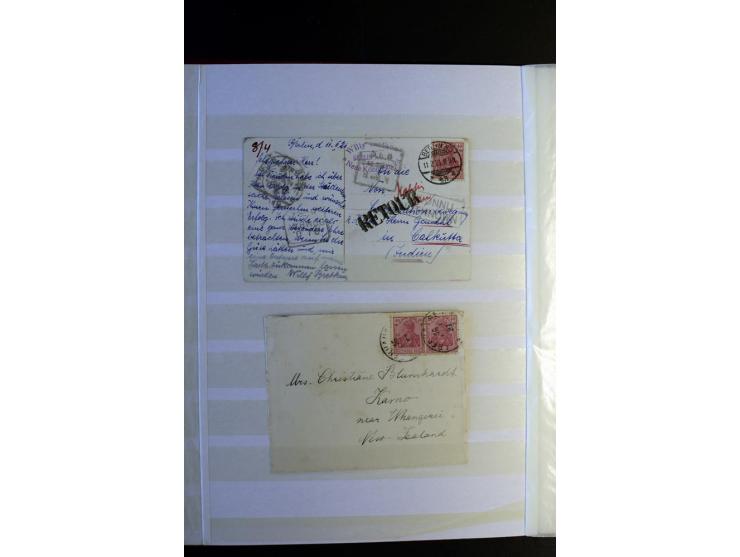 1920/1922, umfangreiche Spezial-Sammlung der Germania-Ausgabe (Mi.-Nr. 140-157 + 197-198) inkl. der Aufdruckausgaben von Saar