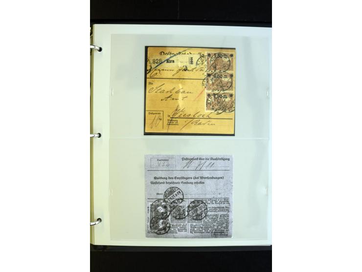 1920, Spezial-Sammlung der Aufdruckausgabe (Mi.-Nr. 116-118) mit Farben, Marken mit Rändern und HAN (auch gestempelt und auf 