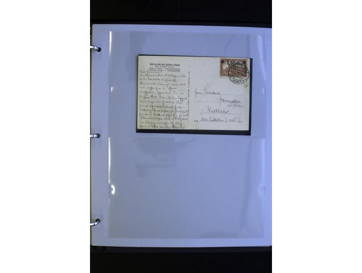 1920, Spezial-Sammlung der Aufdruckausgabe (Mi.-Nr. 116-118) mit Farben, Marken mit Rändern und HAN (auch gestempelt und auf 
