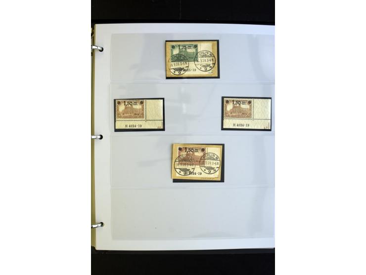 1920, Spezial-Sammlung der Aufdruckausgabe (Mi.-Nr. 116-118) mit Farben, Marken mit Rändern und HAN (auch gestempelt und auf 
