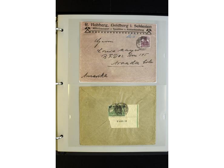 1920, Spezial-Sammlung der Aufdruckausgabe (Mi.-Nr. 116-118) mit Farben, Marken mit Rändern und HAN (auch gestempelt und auf 