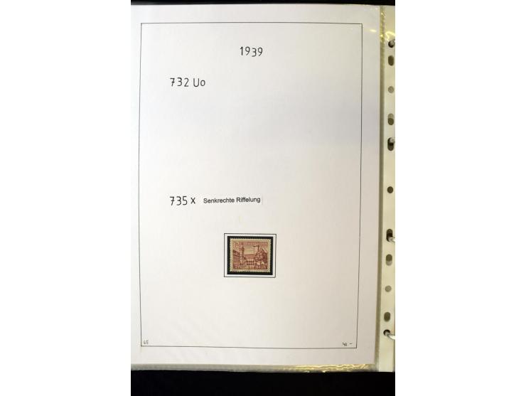1923/45, gestempelte kpl. Sammlung mit u.a. Mi.-Nr. 346y, 356Xx, 357Xx, 393Y, 398X, 399X (Firmenlochung), 452b, Bl.2 (fleckig