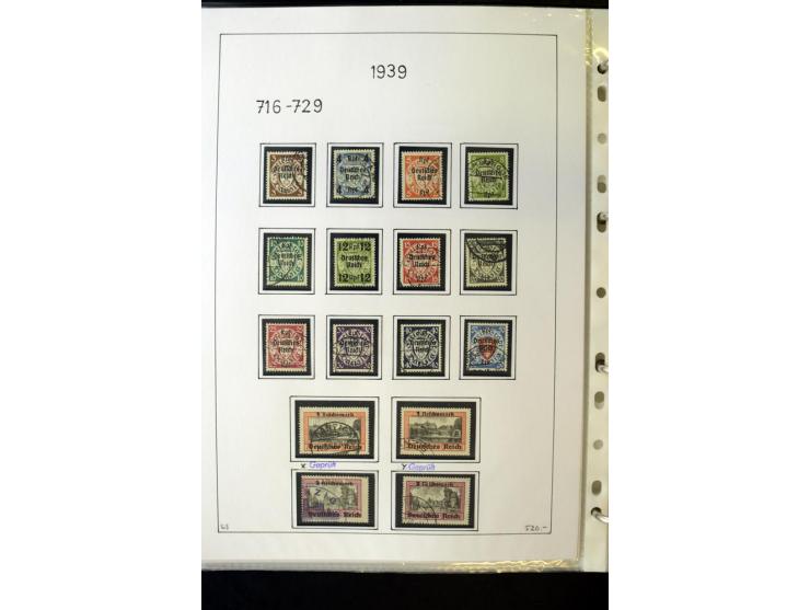 1923/45, gestempelte kpl. Sammlung mit u.a. Mi.-Nr. 346y, 356Xx, 357Xx, 393Y, 398X, 399X (Firmenlochung), 452b, Bl.2 (fleckig