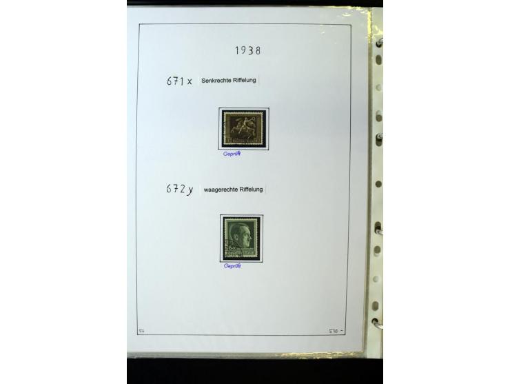 1923/45, gestempelte kpl. Sammlung mit u.a. Mi.-Nr. 346y, 356Xx, 357Xx, 393Y, 398X, 399X (Firmenlochung), 452b, Bl.2 (fleckig