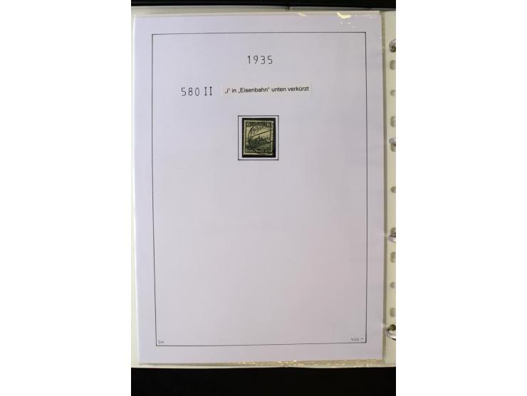 1923/45, gestempelte kpl. Sammlung mit u.a. Mi.-Nr. 346y, 356Xx, 357Xx, 393Y, 398X, 399X (Firmenlochung), 452b, Bl.2 (fleckig