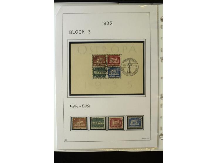 1923/45, gestempelte kpl. Sammlung mit u.a. Mi.-Nr. 346y, 356Xx, 357Xx, 393Y, 398X, 399X (Firmenlochung), 452b, Bl.2 (fleckig
