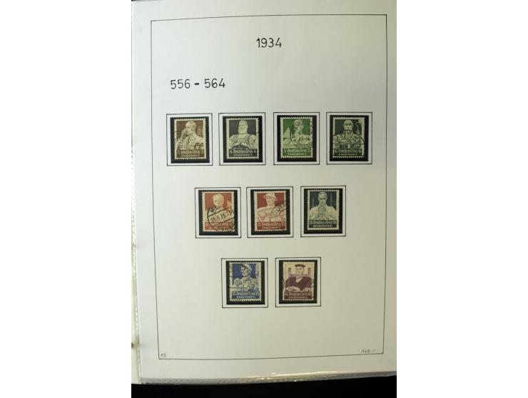 1923/45, gestempelte kpl. Sammlung mit u.a. Mi.-Nr. 346y, 356Xx, 357Xx, 393Y, 398X, 399X (Firmenlochung), 452b, Bl.2 (fleckig