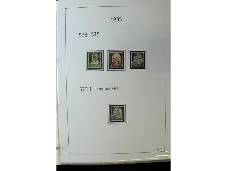 1923/45, gestempelte kpl. Sammlung mit u.a. Mi.-Nr. 346y, 356Xx, 357Xx, 393Y, 398X, 399X (Firmenlochung), 452b, Bl.2 (fleckig