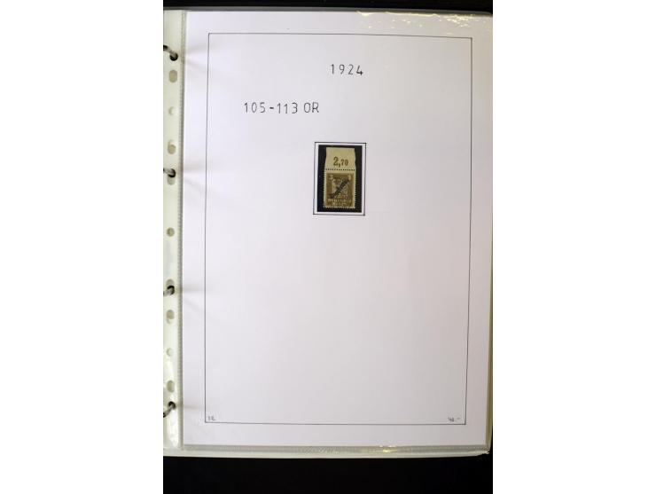 1923/45, gestempelte kpl. Sammlung mit u.a. Mi.-Nr. 346y, 356Xx, 357Xx, 393Y, 398X, 399X (Firmenlochung), 452b, Bl.2 (fleckig