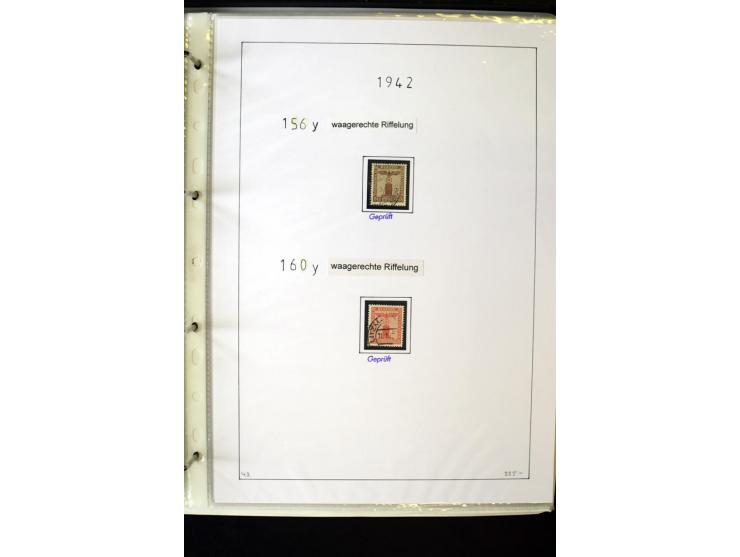 1923/45, gestempelte kpl. Sammlung mit u.a. Mi.-Nr. 346y, 356Xx, 357Xx, 393Y, 398X, 399X (Firmenlochung), 452b, Bl.2 (fleckig