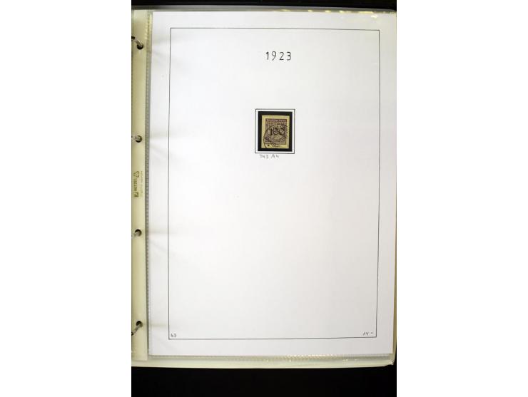 1923/45, gestempelte kpl. Sammlung mit u.a. Mi.-Nr. 346y, 356Xx, 357Xx, 393Y, 398X, 399X (Firmenlochung), 452b, Bl.2 (fleckig