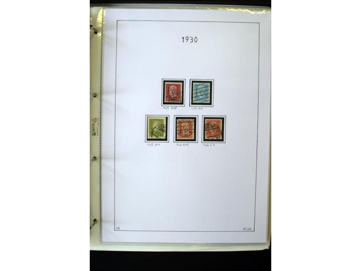 1923/45, gestempelte kpl. Sammlung mit u.a. Mi.-Nr. 346y, 356Xx, 357Xx, 393Y, 398X, 399X (Firmenlochung), 452b, Bl.2 (fleckig