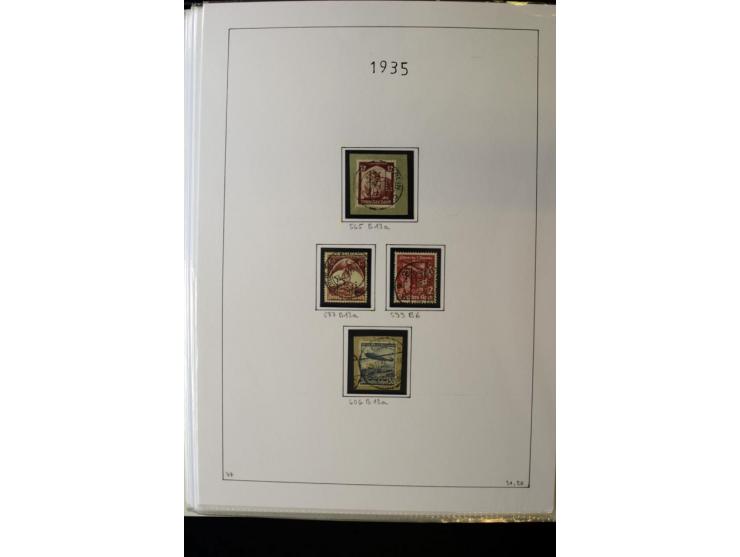 1923/45, gestempelte kpl. Sammlung mit u.a. Mi.-Nr. 346y, 356Xx, 357Xx, 393Y, 398X, 399X (Firmenlochung), 452b, Bl.2 (fleckig