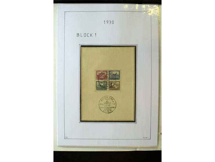1923/45, gestempelte kpl. Sammlung mit u.a. Mi.-Nr. 346y, 356Xx, 357Xx, 393Y, 398X, 399X (Firmenlochung), 452b, Bl.2 (fleckig