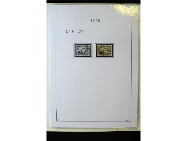 1923/45, gestempelte kpl. Sammlung mit u.a. Mi.-Nr. 346y, 356Xx, 357Xx, 393Y, 398X, 399X (Firmenlochung), 452b, Bl.2 (fleckig