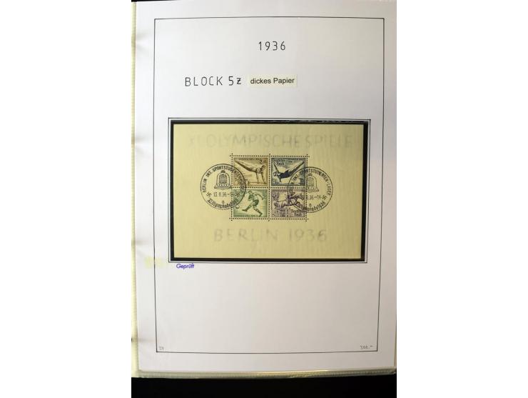 1923/45, gestempelte kpl. Sammlung mit u.a. Mi.-Nr. 346y, 356Xx, 357Xx, 393Y, 398X, 399X (Firmenlochung), 452b, Bl.2 (fleckig