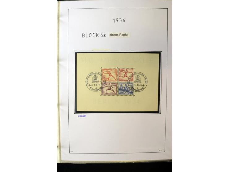 1923/45, gestempelte kpl. Sammlung mit u.a. Mi.-Nr. 346y, 356Xx, 357Xx, 393Y, 398X, 399X (Firmenlochung), 452b, Bl.2 (fleckig