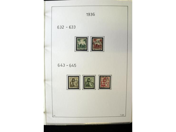 1923/45, gestempelte kpl. Sammlung mit u.a. Mi.-Nr. 346y, 356Xx, 357Xx, 393Y, 398X, 399X (Firmenlochung), 452b, Bl.2 (fleckig