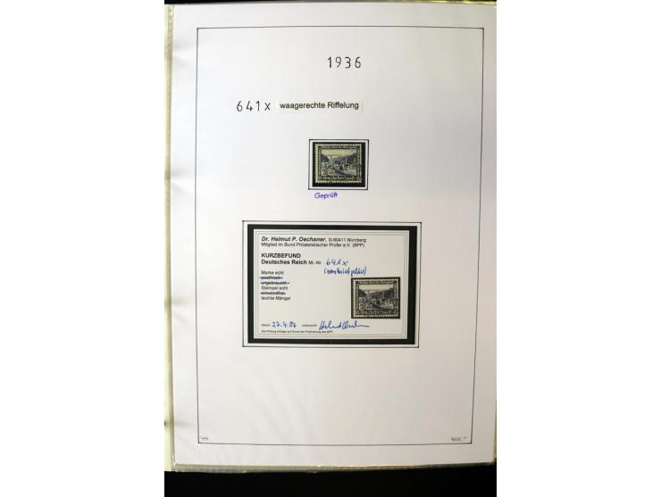 1923/45, gestempelte kpl. Sammlung mit u.a. Mi.-Nr. 346y, 356Xx, 357Xx, 393Y, 398X, 399X (Firmenlochung), 452b, Bl.2 (fleckig
