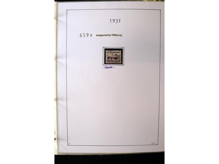 1923/45, gestempelte kpl. Sammlung mit u.a. Mi.-Nr. 346y, 356Xx, 357Xx, 393Y, 398X, 399X (Firmenlochung), 452b, Bl.2 (fleckig