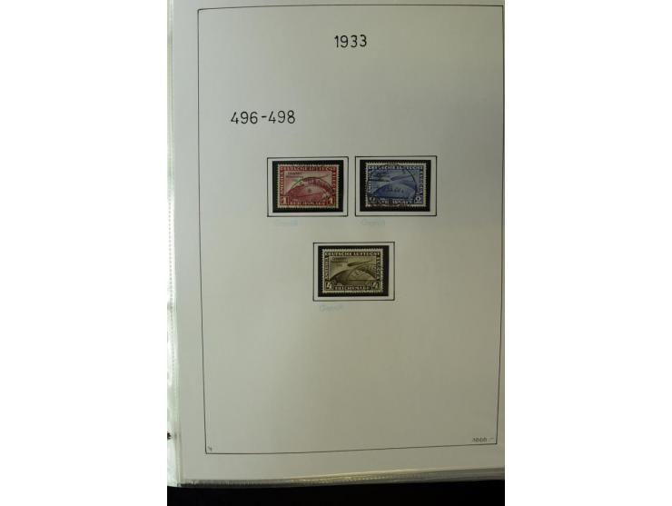 1923/45, gestempelte kpl. Sammlung mit u.a. Mi.-Nr. 346y, 356Xx, 357Xx, 393Y, 398X, 399X (Firmenlochung), 452b, Bl.2 (fleckig