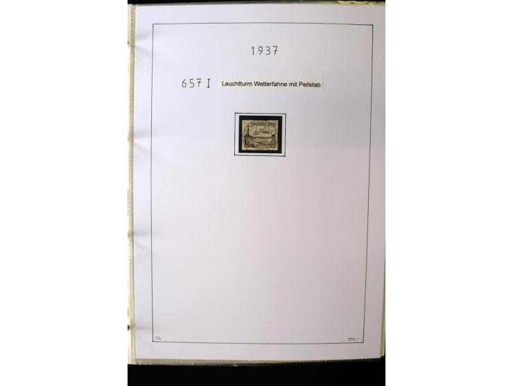 1923/45, gestempelte kpl. Sammlung mit u.a. Mi.-Nr. 346y, 356Xx, 357Xx, 393Y, 398X, 399X (Firmenlochung), 452b, Bl.2 (fleckig
