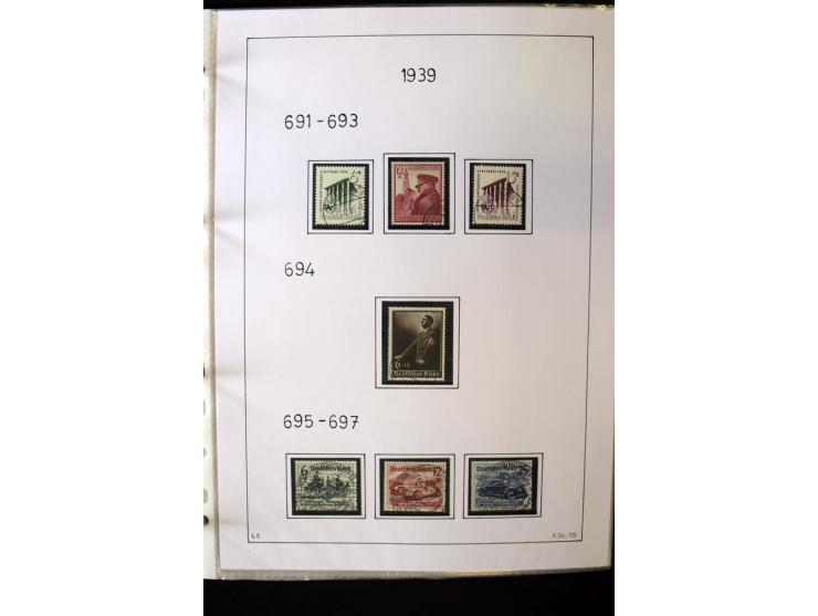 1923/45, gestempelte kpl. Sammlung mit u.a. Mi.-Nr. 346y, 356Xx, 357Xx, 393Y, 398X, 399X (Firmenlochung), 452b, Bl.2 (fleckig