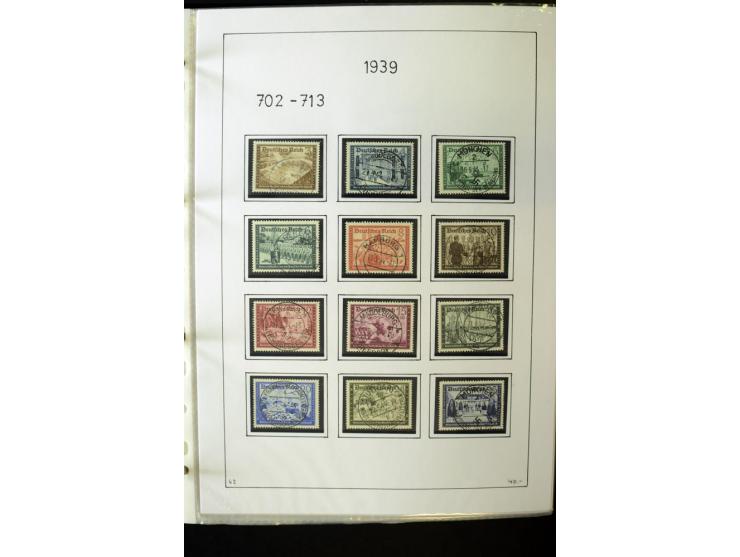1923/45, gestempelte kpl. Sammlung mit u.a. Mi.-Nr. 346y, 356Xx, 357Xx, 393Y, 398X, 399X (Firmenlochung), 452b, Bl.2 (fleckig
