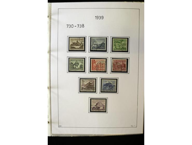 1923/45, gestempelte kpl. Sammlung mit u.a. Mi.-Nr. 346y, 356Xx, 357Xx, 393Y, 398X, 399X (Firmenlochung), 452b, Bl.2 (fleckig