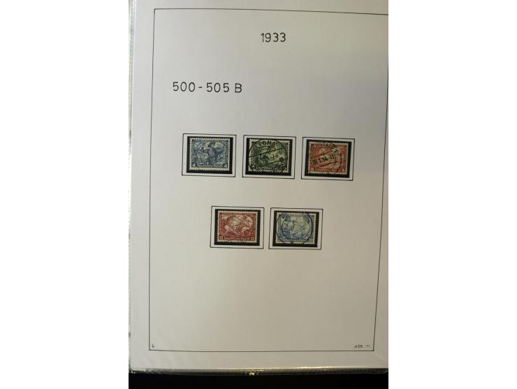 1923/45, gestempelte kpl. Sammlung mit u.a. Mi.-Nr. 346y, 356Xx, 357Xx, 393Y, 398X, 399X (Firmenlochung), 452b, Bl.2 (fleckig