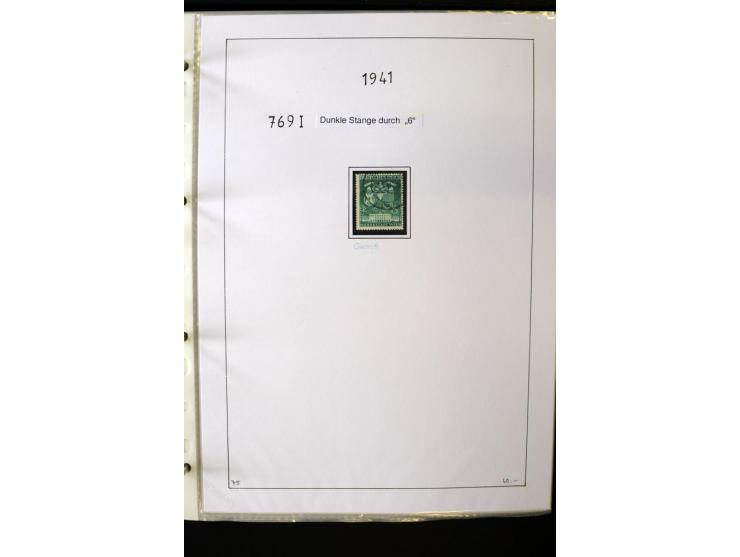 1923/45, gestempelte kpl. Sammlung mit u.a. Mi.-Nr. 346y, 356Xx, 357Xx, 393Y, 398X, 399X (Firmenlochung), 452b, Bl.2 (fleckig