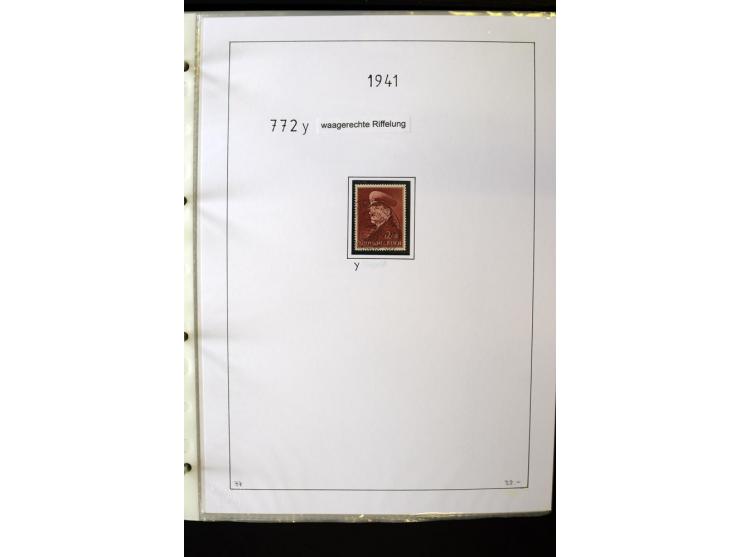 1923/45, gestempelte kpl. Sammlung mit u.a. Mi.-Nr. 346y, 356Xx, 357Xx, 393Y, 398X, 399X (Firmenlochung), 452b, Bl.2 (fleckig