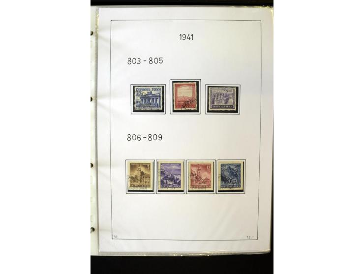 1923/45, gestempelte kpl. Sammlung mit u.a. Mi.-Nr. 346y, 356Xx, 357Xx, 393Y, 398X, 399X (Firmenlochung), 452b, Bl.2 (fleckig
