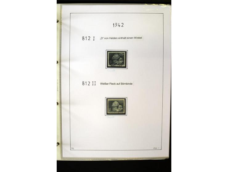 1923/45, gestempelte kpl. Sammlung mit u.a. Mi.-Nr. 346y, 356Xx, 357Xx, 393Y, 398X, 399X (Firmenlochung), 452b, Bl.2 (fleckig