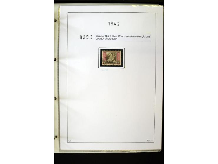 1923/45, gestempelte kpl. Sammlung mit u.a. Mi.-Nr. 346y, 356Xx, 357Xx, 393Y, 398X, 399X (Firmenlochung), 452b, Bl.2 (fleckig