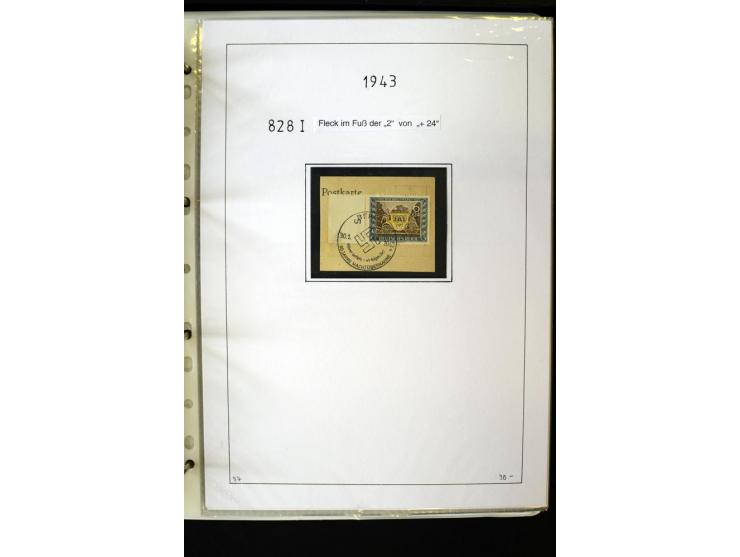 1923/45, gestempelte kpl. Sammlung mit u.a. Mi.-Nr. 346y, 356Xx, 357Xx, 393Y, 398X, 399X (Firmenlochung), 452b, Bl.2 (fleckig