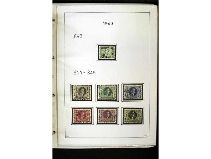 1923/45, gestempelte kpl. Sammlung mit u.a. Mi.-Nr. 346y, 356Xx, 357Xx, 393Y, 398X, 399X (Firmenlochung), 452b, Bl.2 (fleckig