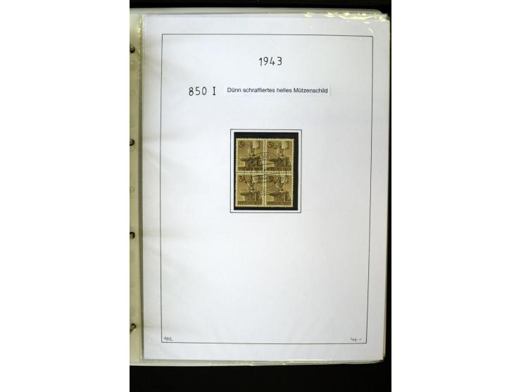 1923/45, gestempelte kpl. Sammlung mit u.a. Mi.-Nr. 346y, 356Xx, 357Xx, 393Y, 398X, 399X (Firmenlochung), 452b, Bl.2 (fleckig