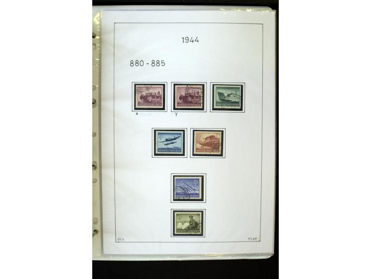 1923/45, gestempelte kpl. Sammlung mit u.a. Mi.-Nr. 346y, 356Xx, 357Xx, 393Y, 398X, 399X (Firmenlochung), 452b, Bl.2 (fleckig