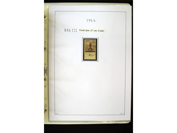 1923/45, gestempelte kpl. Sammlung mit u.a. Mi.-Nr. 346y, 356Xx, 357Xx, 393Y, 398X, 399X (Firmenlochung), 452b, Bl.2 (fleckig