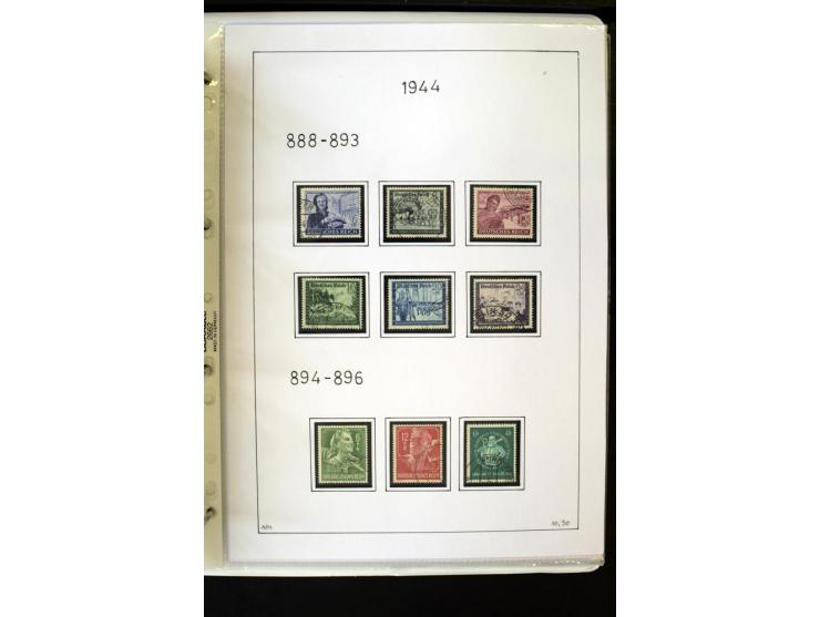 1923/45, gestempelte kpl. Sammlung mit u.a. Mi.-Nr. 346y, 356Xx, 357Xx, 393Y, 398X, 399X (Firmenlochung), 452b, Bl.2 (fleckig