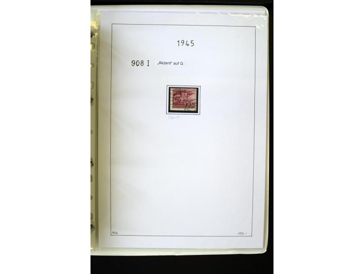 1923/45, gestempelte kpl. Sammlung mit u.a. Mi.-Nr. 346y, 356Xx, 357Xx, 393Y, 398X, 399X (Firmenlochung), 452b, Bl.2 (fleckig