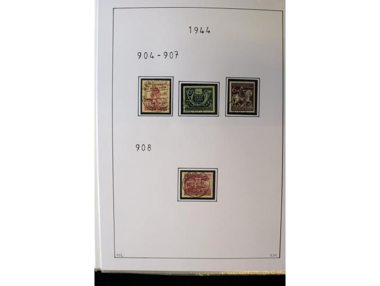 1923/45, gestempelte kpl. Sammlung mit u.a. Mi.-Nr. 346y, 356Xx, 357Xx, 393Y, 398X, 399X (Firmenlochung), 452b, Bl.2 (fleckig