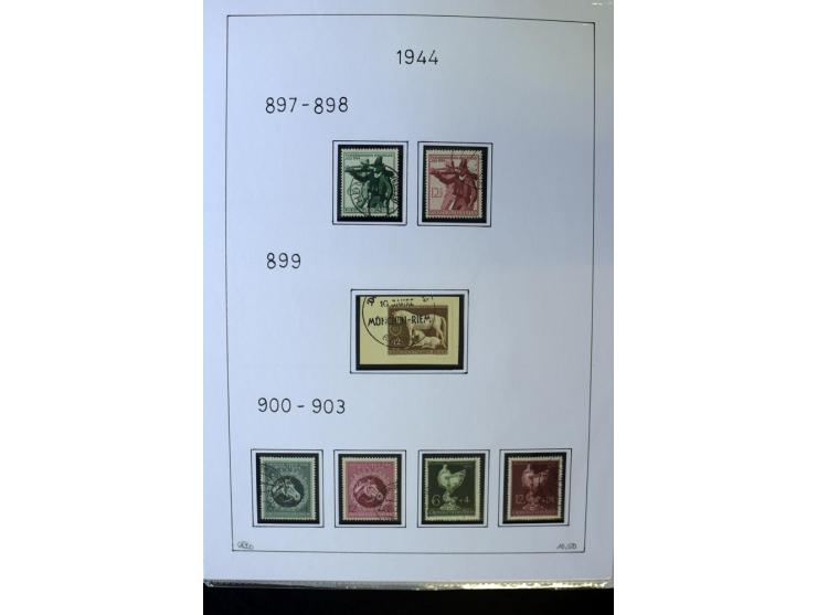 1923/45, gestempelte kpl. Sammlung mit u.a. Mi.-Nr. 346y, 356Xx, 357Xx, 393Y, 398X, 399X (Firmenlochung), 452b, Bl.2 (fleckig
