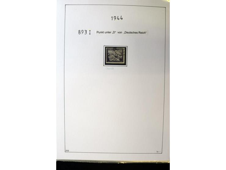1923/45, gestempelte kpl. Sammlung mit u.a. Mi.-Nr. 346y, 356Xx, 357Xx, 393Y, 398X, 399X (Firmenlochung), 452b, Bl.2 (fleckig
