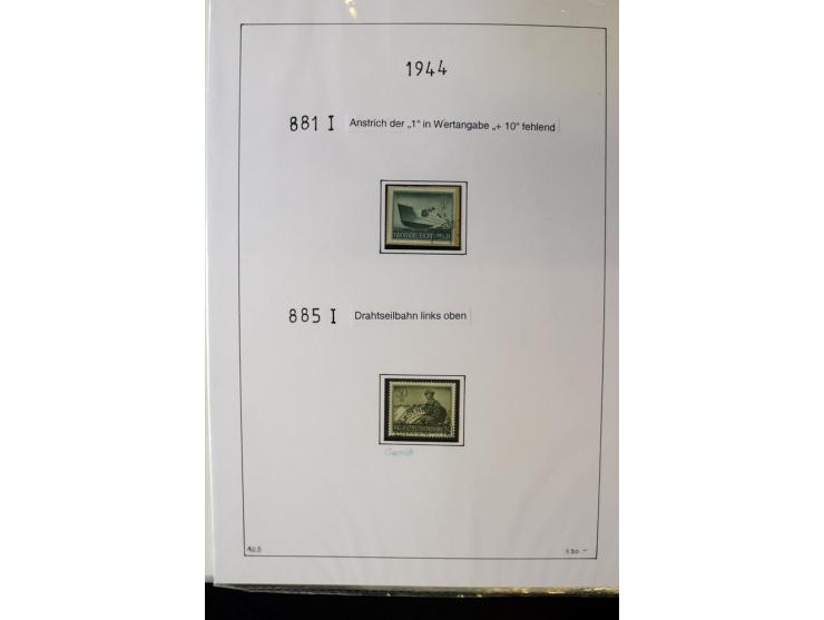 1923/45, gestempelte kpl. Sammlung mit u.a. Mi.-Nr. 346y, 356Xx, 357Xx, 393Y, 398X, 399X (Firmenlochung), 452b, Bl.2 (fleckig