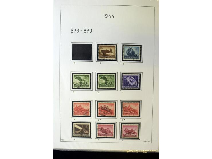 1923/45, gestempelte kpl. Sammlung mit u.a. Mi.-Nr. 346y, 356Xx, 357Xx, 393Y, 398X, 399X (Firmenlochung), 452b, Bl.2 (fleckig