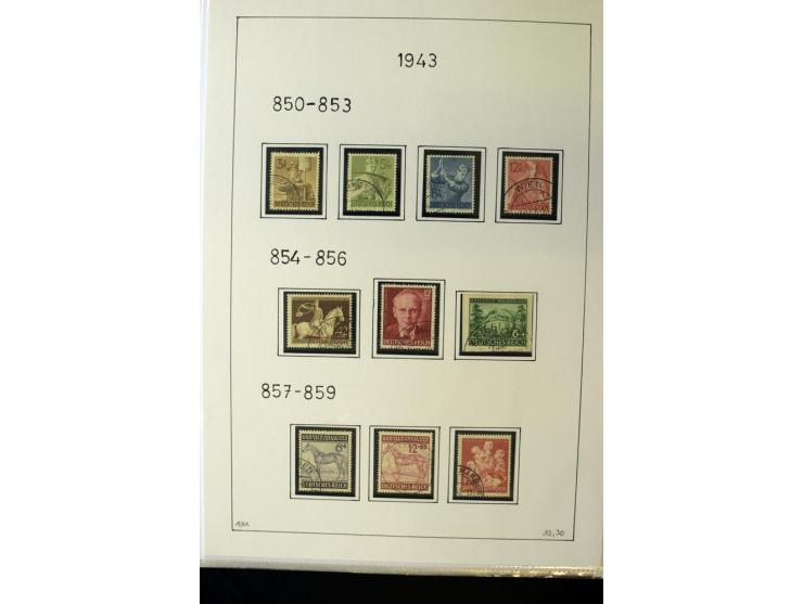 1923/45, gestempelte kpl. Sammlung mit u.a. Mi.-Nr. 346y, 356Xx, 357Xx, 393Y, 398X, 399X (Firmenlochung), 452b, Bl.2 (fleckig