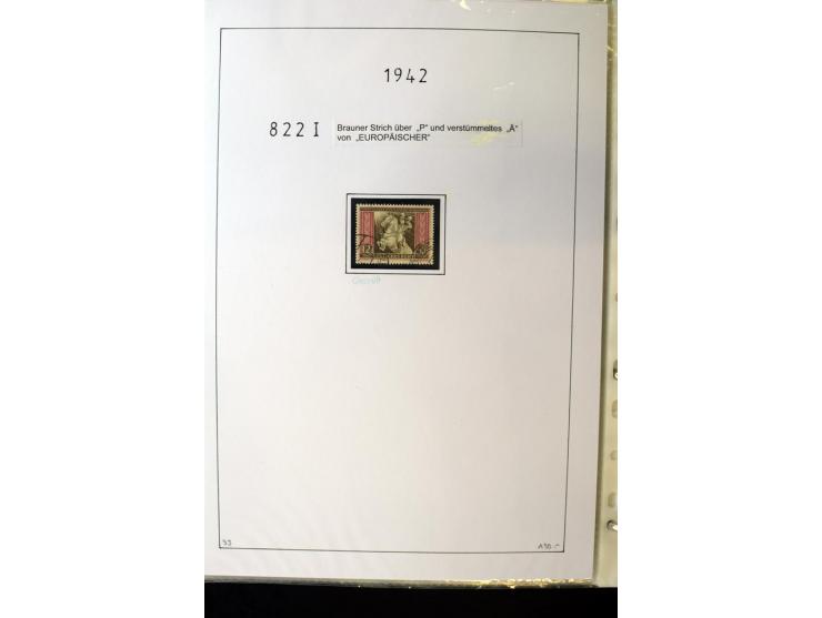 1923/45, gestempelte kpl. Sammlung mit u.a. Mi.-Nr. 346y, 356Xx, 357Xx, 393Y, 398X, 399X (Firmenlochung), 452b, Bl.2 (fleckig
