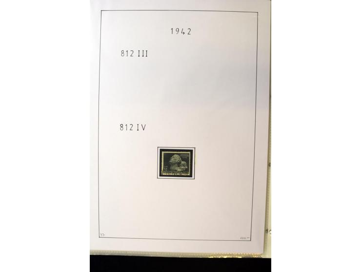 1923/45, gestempelte kpl. Sammlung mit u.a. Mi.-Nr. 346y, 356Xx, 357Xx, 393Y, 398X, 399X (Firmenlochung), 452b, Bl.2 (fleckig